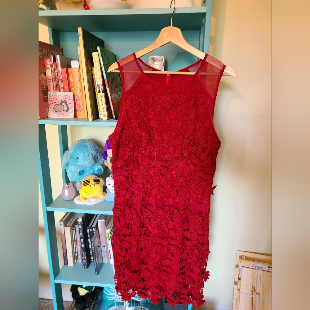 Thistlepearl Lace Dress Red Women's 8